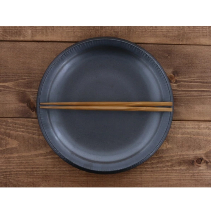 大皿　24.5cm　銀彩鉄結晶
