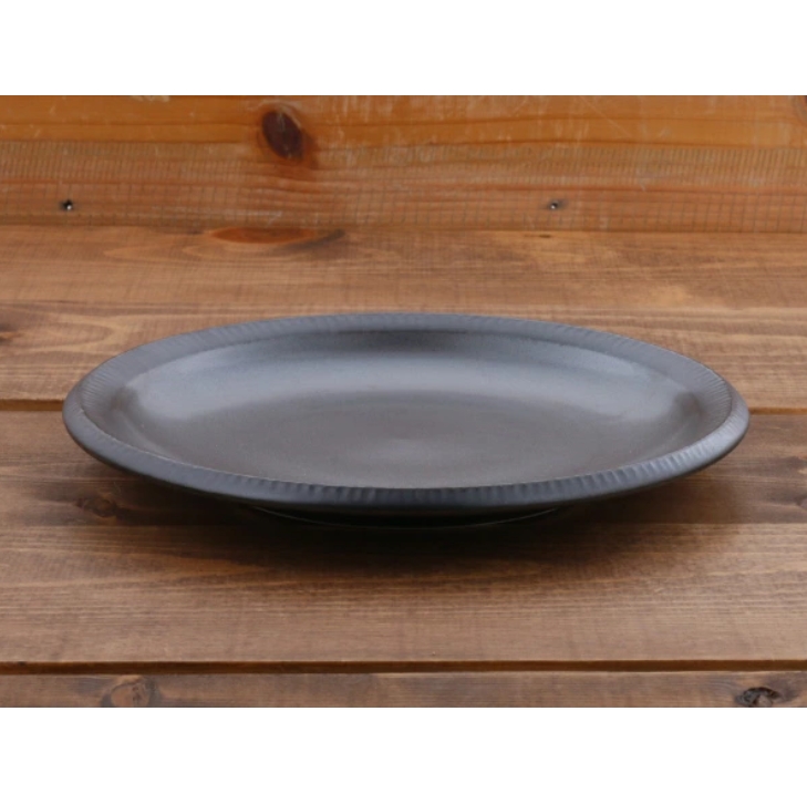 大皿　24.5cm　銀彩鉄結晶
