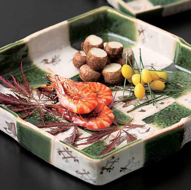 和食器 角鉢 大皿 「 たち吉 市松 大皿 」対角35cm