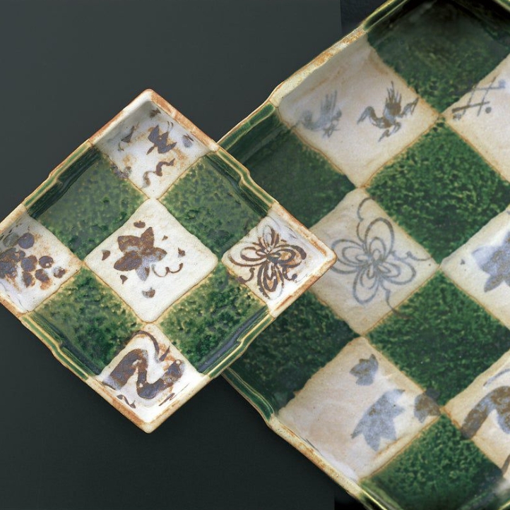 和食器 角鉢 大皿 「 たち吉 市松 大皿 」対角35cm