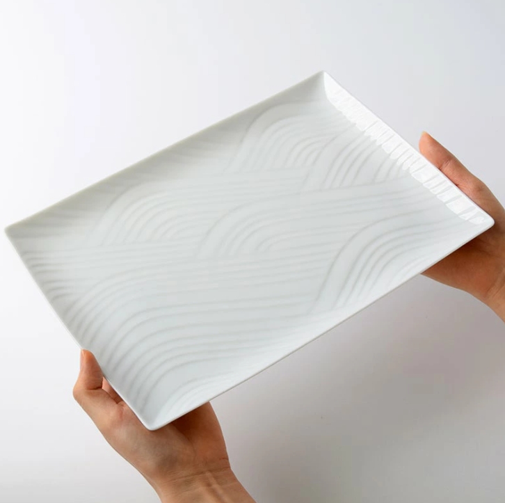 和食器 大皿 角皿 「 たち吉 白磁さらさ 大皿 」