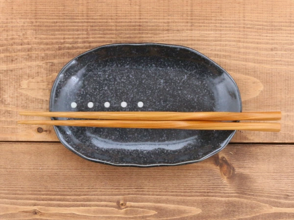 和食器 おしゃれ 水玉 楕円皿（ドットモノトーンシリーズ）