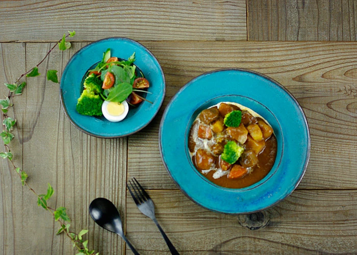 リム皿(大)シャビーターコイズ