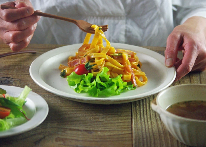 kinariプレート(L) 益子焼 無地 大皿 シンプル ベーシック