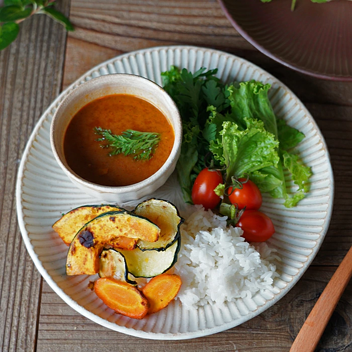 SENシリーズ プレート大【丸皿/kinari】益子焼 