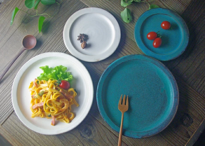 kinariプレート(L) 益子焼 無地 大皿 シンプル ベーシック