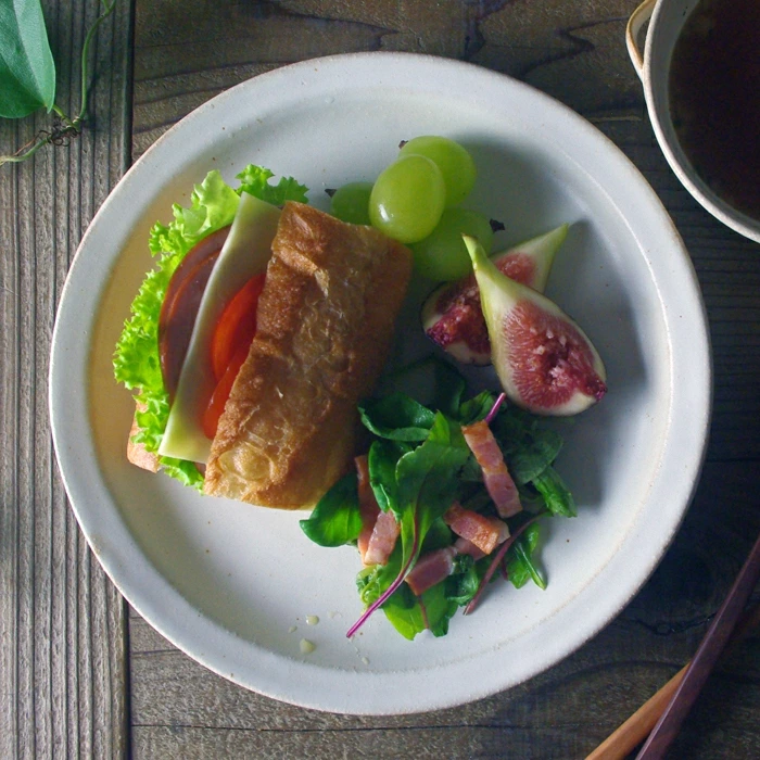 kinariプレート(L) 益子焼 無地 大皿 シンプル ベーシック