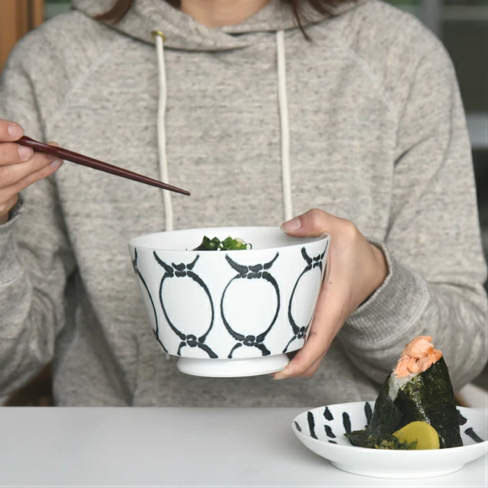 natural69 【 波佐見焼 】 スチールライン どんぶり 
