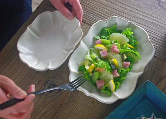 ロータス（大）kinari 益子焼 浅鉢  わかさま陶芸
