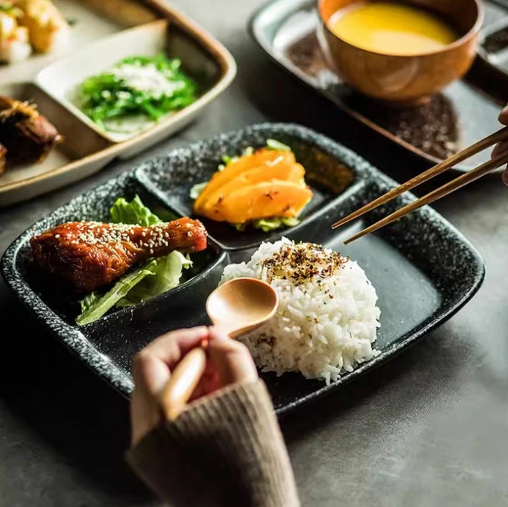 ランチプレート 仕切りプレート 日本式 おしゃれ 長方形 6色