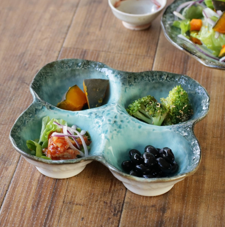 小鉢 4つ仕切り 19cm ボウル KANADE 陶器