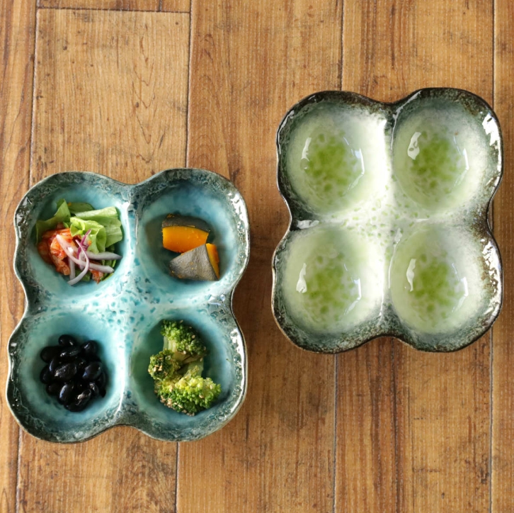 小鉢 4つ仕切り 19cm ボウル KANADE 陶器