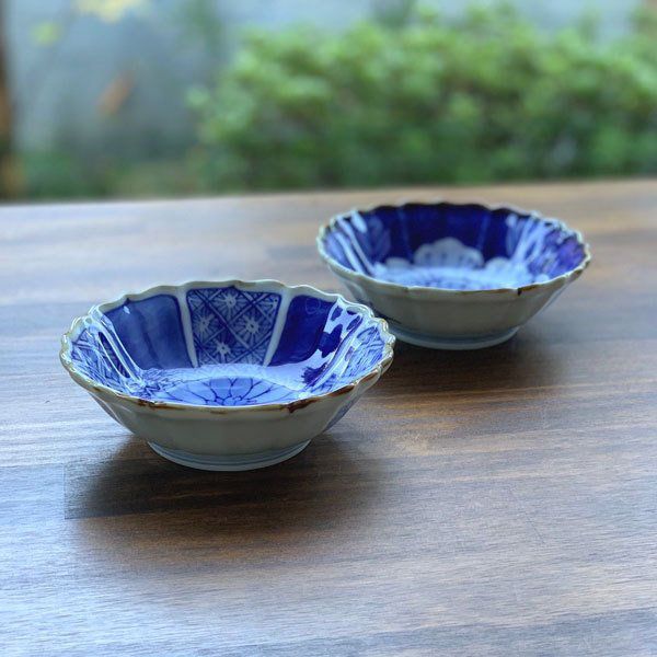 洸琳窯　桔梗渕瓔珞小鉢 　有田焼