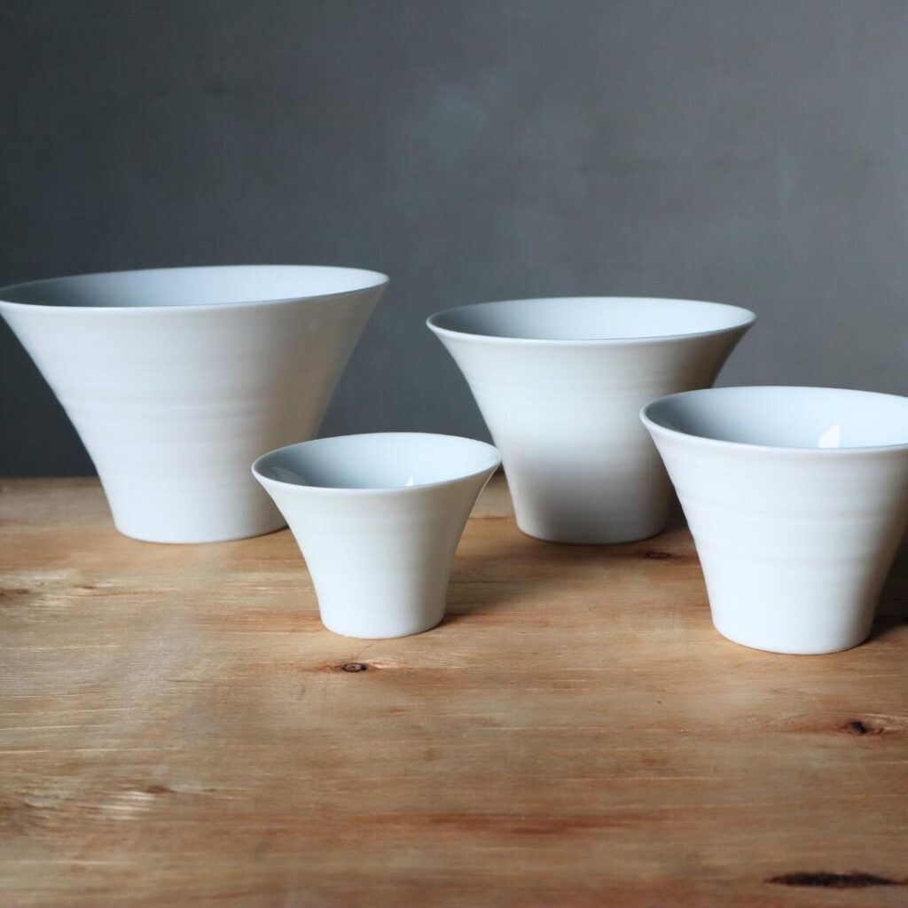 〈IREKO〉白 いれこ碗 (大)  浜陶 波佐見焼