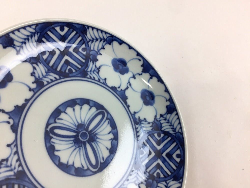 波佐見焼 高山陶器 青黛花文 5寸旨味皿