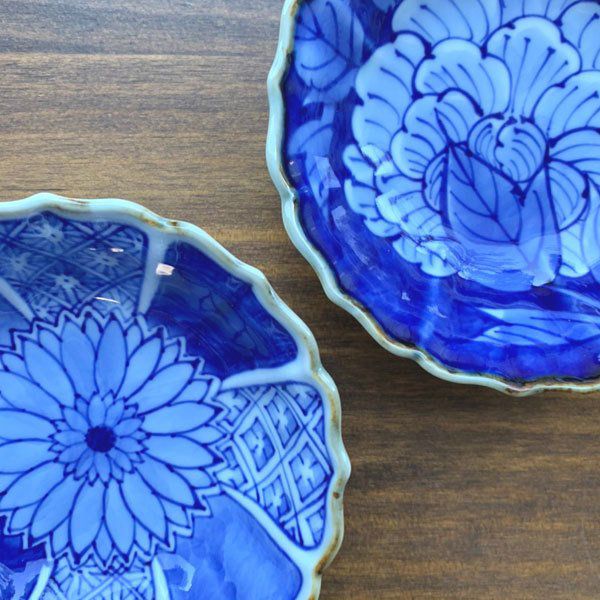 洸琳窯　桔梗渕瓔珞小鉢 　有田焼