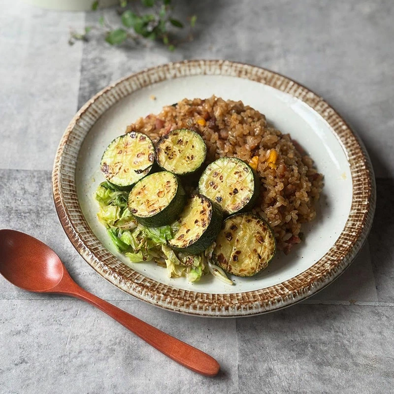 和食器 プレート ワンプレート 大皿 渕錆粉引