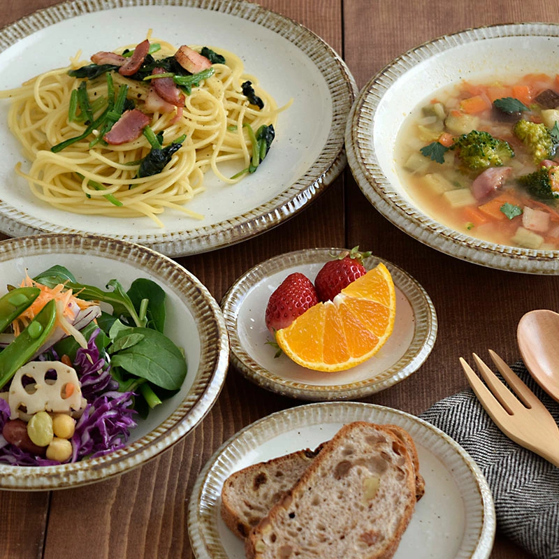 和食器 プレート ワンプレート 大皿 渕錆粉引
