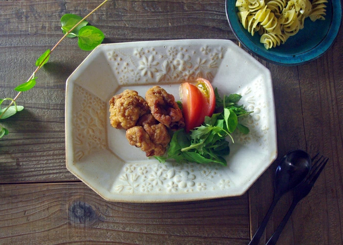 クッカ八角皿【大】 kinari 益子焼