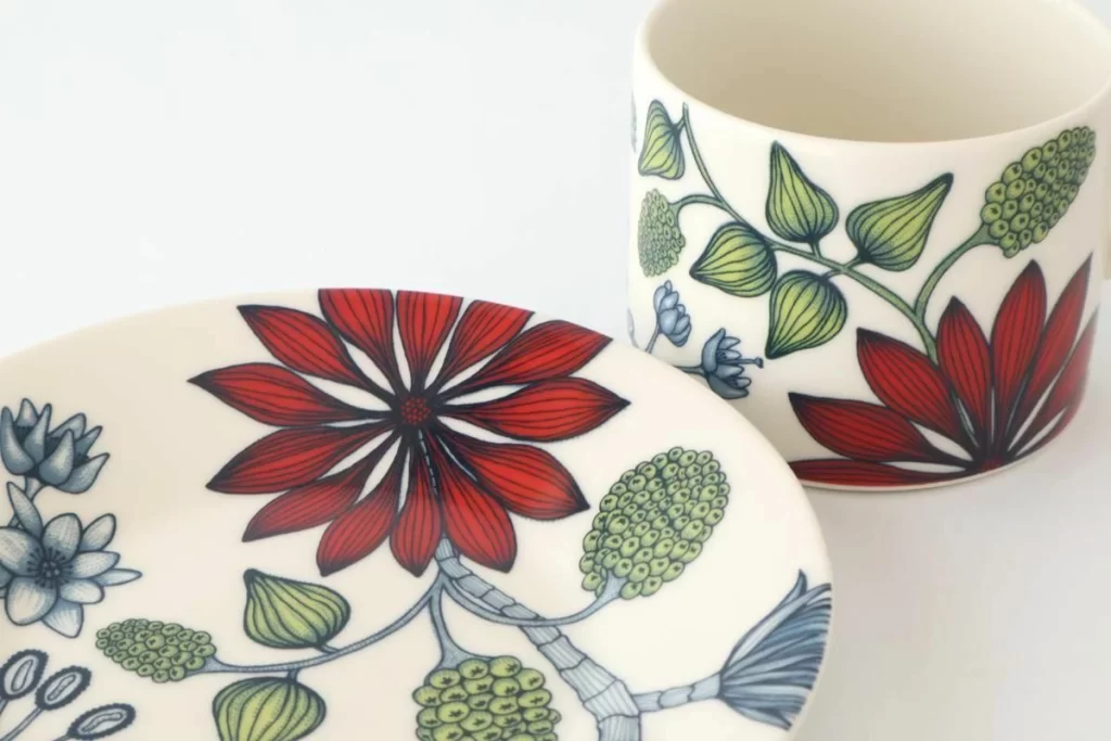 アラビア ルノ サマーレイ ティーカップ＆ソーサー 磁器 ARABIA Runo Summer Ray