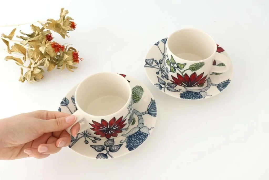 アラビア ルノ サマーレイ ティーカップ＆ソーサー 磁器 ARABIA Runo Summer Ray