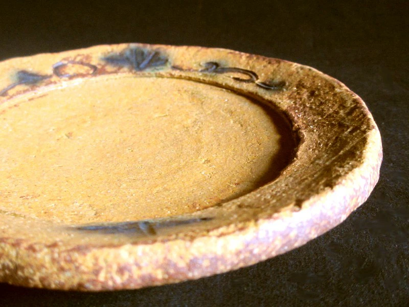 丸皿 ■ 浜田純理 黄瀬戸 山柿 五寸 丸皿