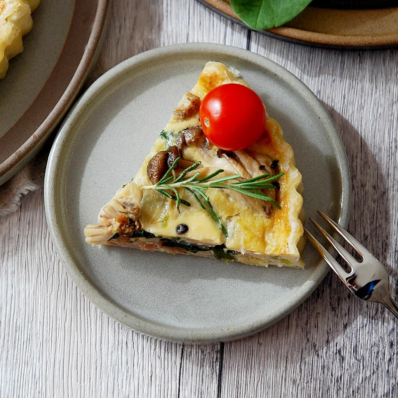 フラット ラウンドプレート 12.5cm 赤土