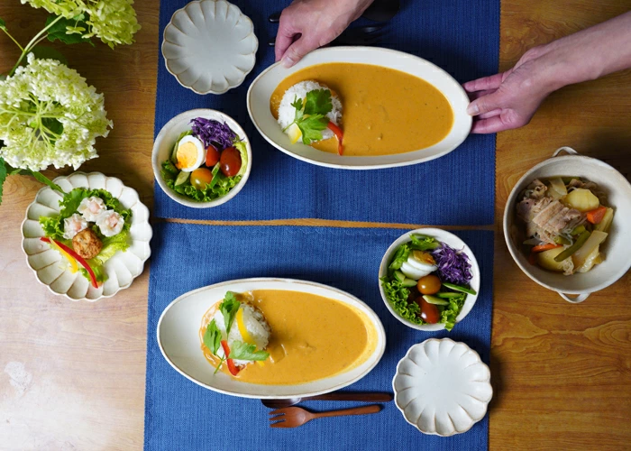益子焼 kinariカレー皿 プレート オーバル皿 おしゃれ 楕円