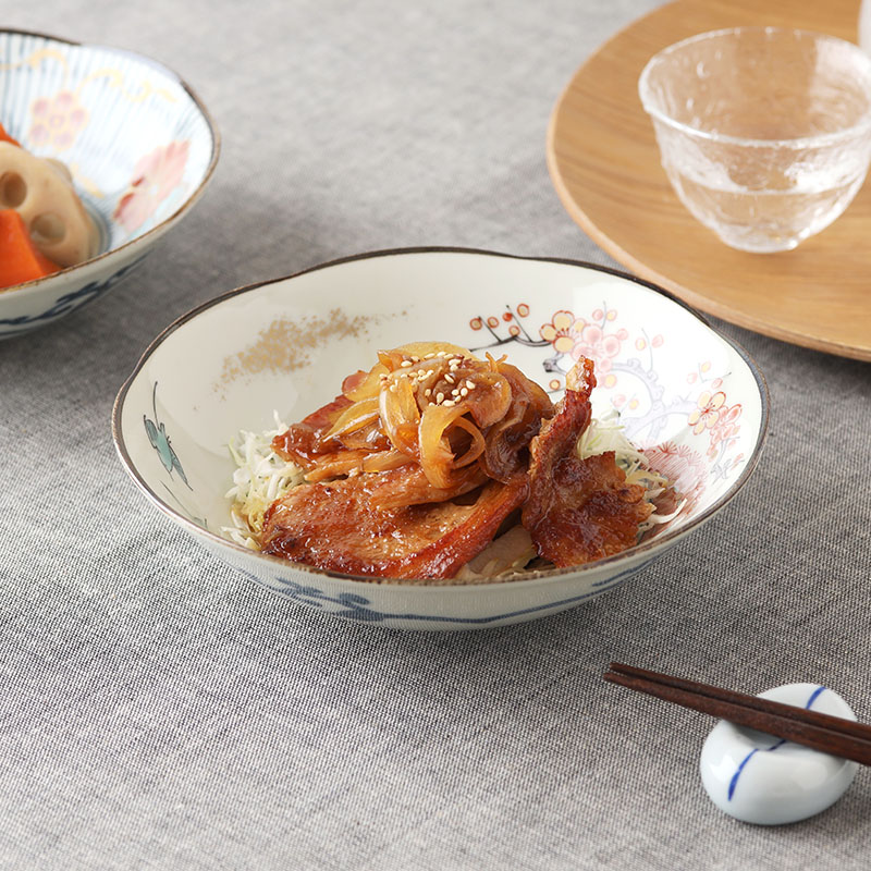 中鉢 16cm 染錦古伊万里