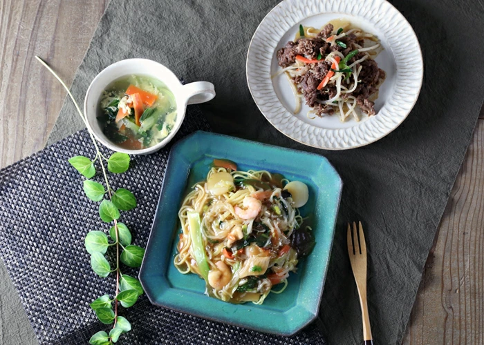 八角オードブル皿 シャビーターコイズ スクエア