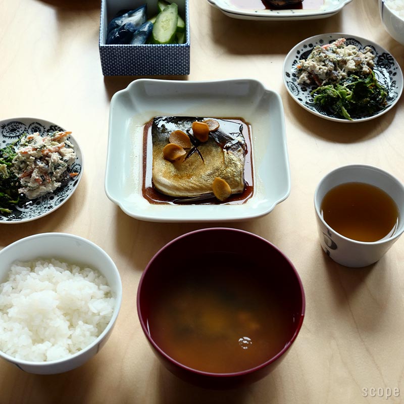 東屋 / 木瓜角皿 土灰