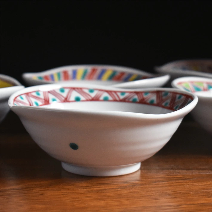 九谷焼 小鉢 5個 セット 色絵絵変り