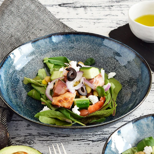 パスタ皿 食器 おしゃれ カレー皿 お皿 窯変 ディープブルー　深皿