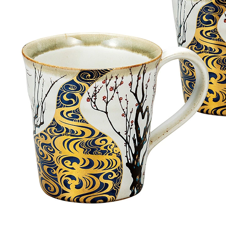 九谷焼 ペアマグカップ 光琳梅