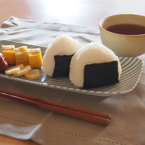 白山陶器 和食器 長焼皿 重ね縞