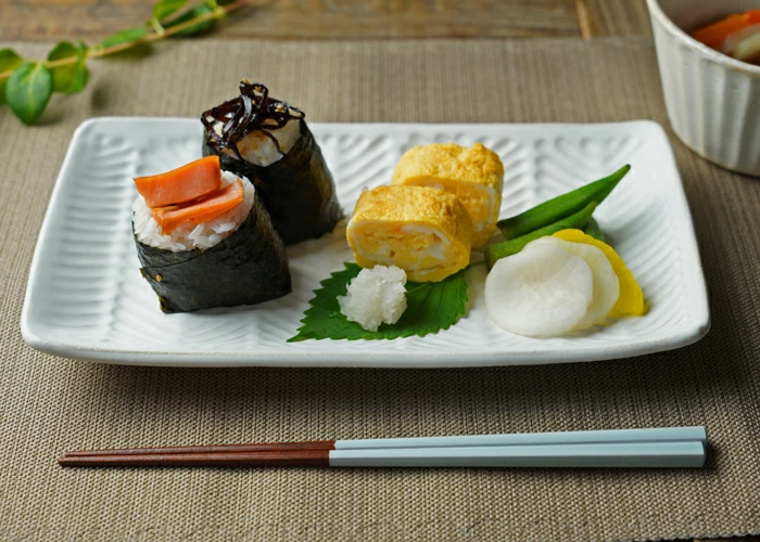 益子焼 ヘリンボーン 焼きもの皿