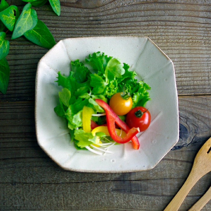 八角取皿 kinari 益子焼 八角形