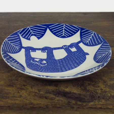 倉敷意匠計画室 KATAKATA(カタカタ) 印判手七寸皿 中皿 青  約21cm