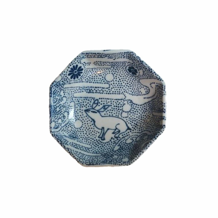 倉敷意匠 Classiky 印判手 八角五寸皿 波兎 93404-01 梅に鶯 93404-02 鹿 93404-03 小皿