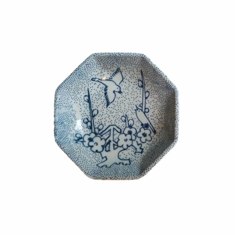 倉敷意匠 Classiky 印判手 八角五寸皿 波兎 93404-01 梅に鶯 93404-02 鹿 93404-03 小皿