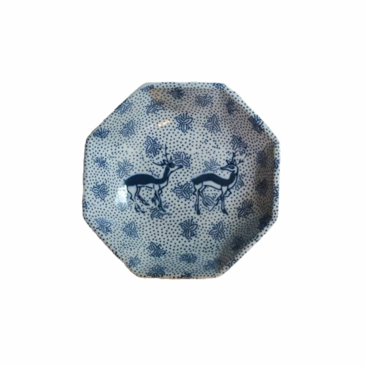 倉敷意匠 Classiky 印判手 八角五寸皿 波兎 93404-01 梅に鶯 93404-02 鹿 93404-03 小皿