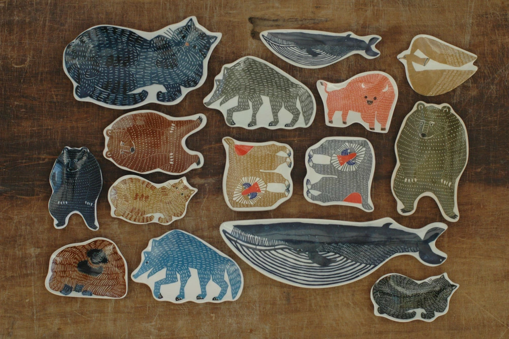 KATA KATA 印判手皿(クジラ)