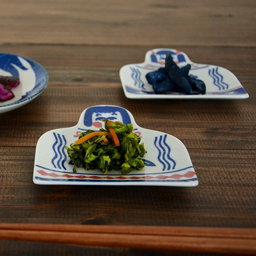 倉敷意匠×kata kata 印判手 豆皿／こけし