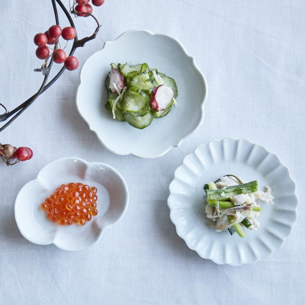 KIHARA/古白磁 四稜小皿