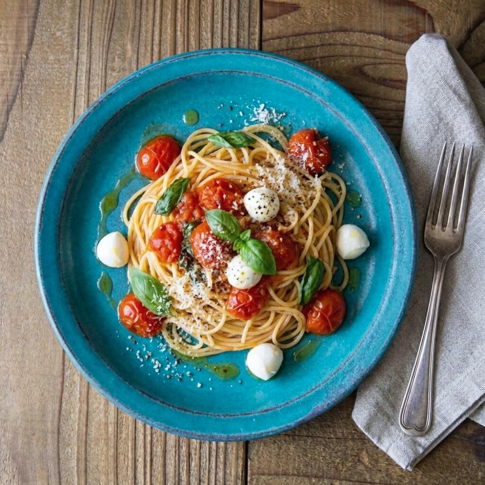 シャビーターコイズ プレート（L） 益子焼