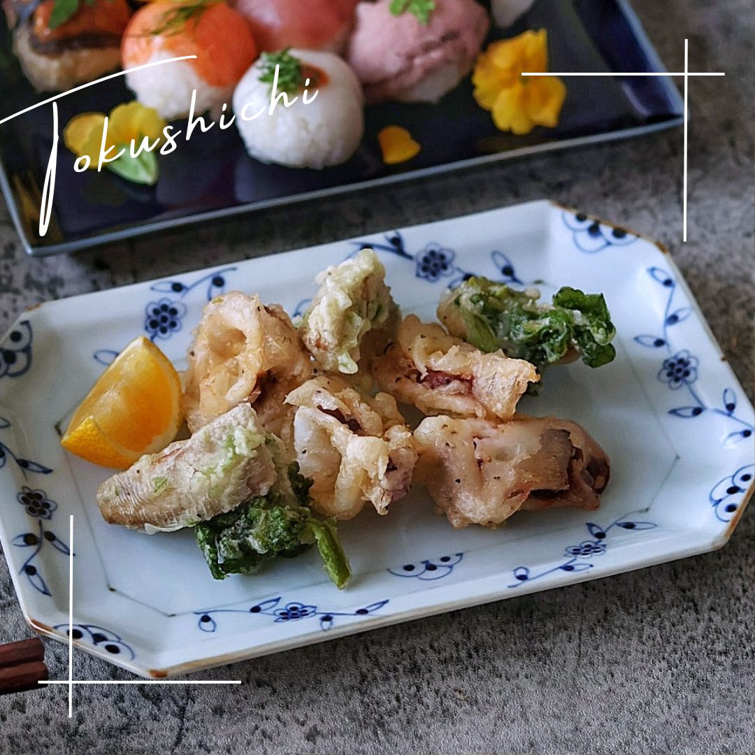 つる花唐草 焼皿 有田焼 磁器 徳七窯 まるぶん 長方形