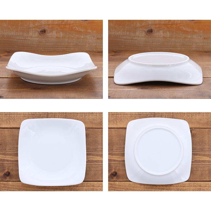 角皿 17.3cm 粉引