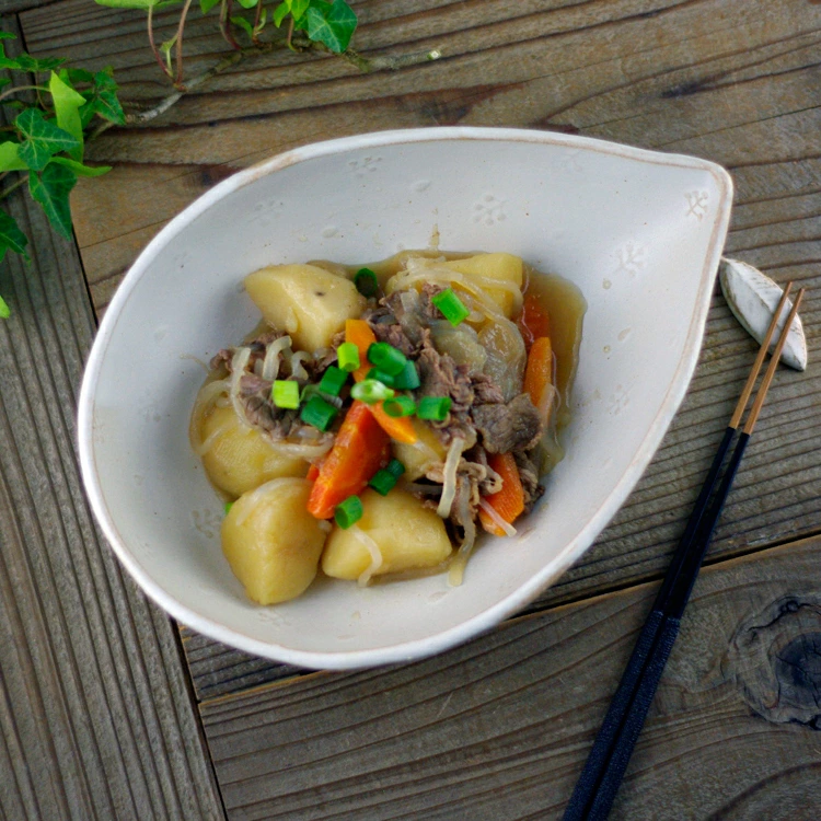 益子焼 しずく鉢（kinari 生成り サラダボウル 大鉢