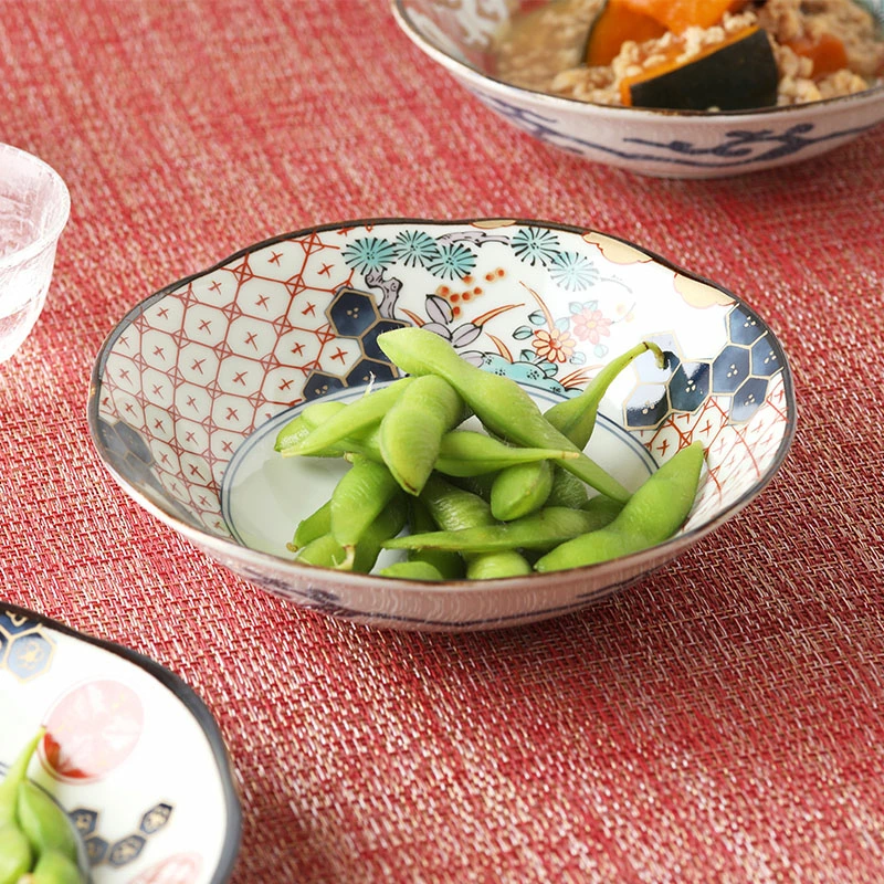 中鉢 16cm 染錦古伊万里