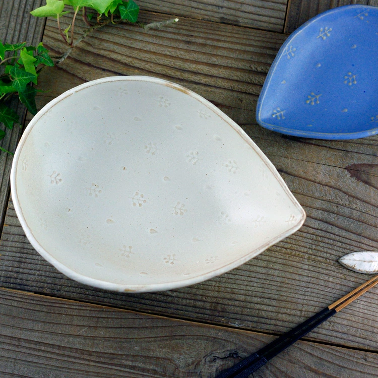 益子焼 しずく鉢（kinari 生成り サラダボウル 大鉢